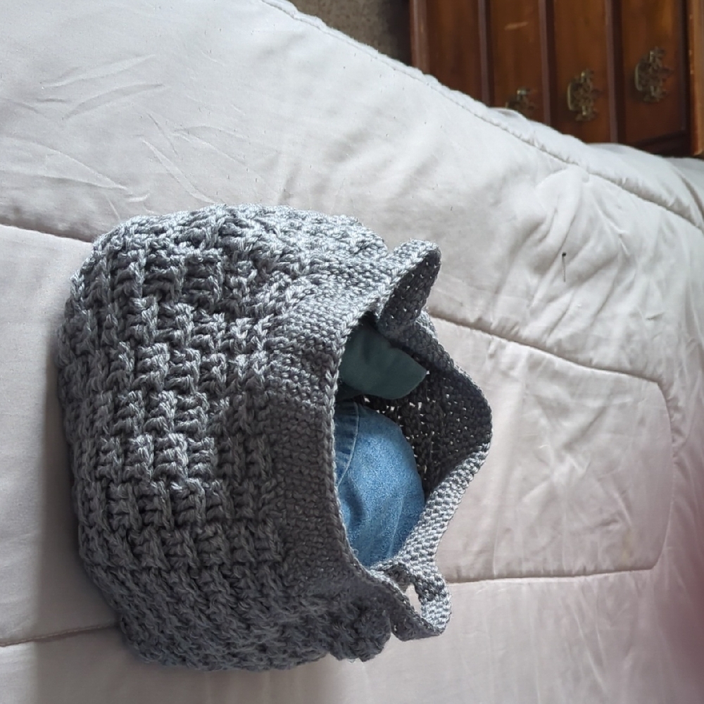 Gray Knit Basket